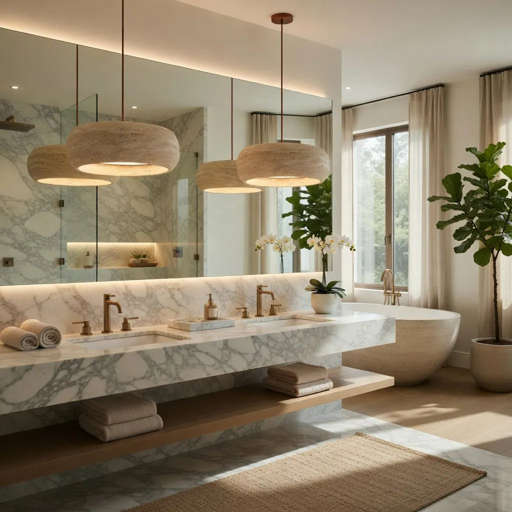 Vetra Travertine Pendant Light