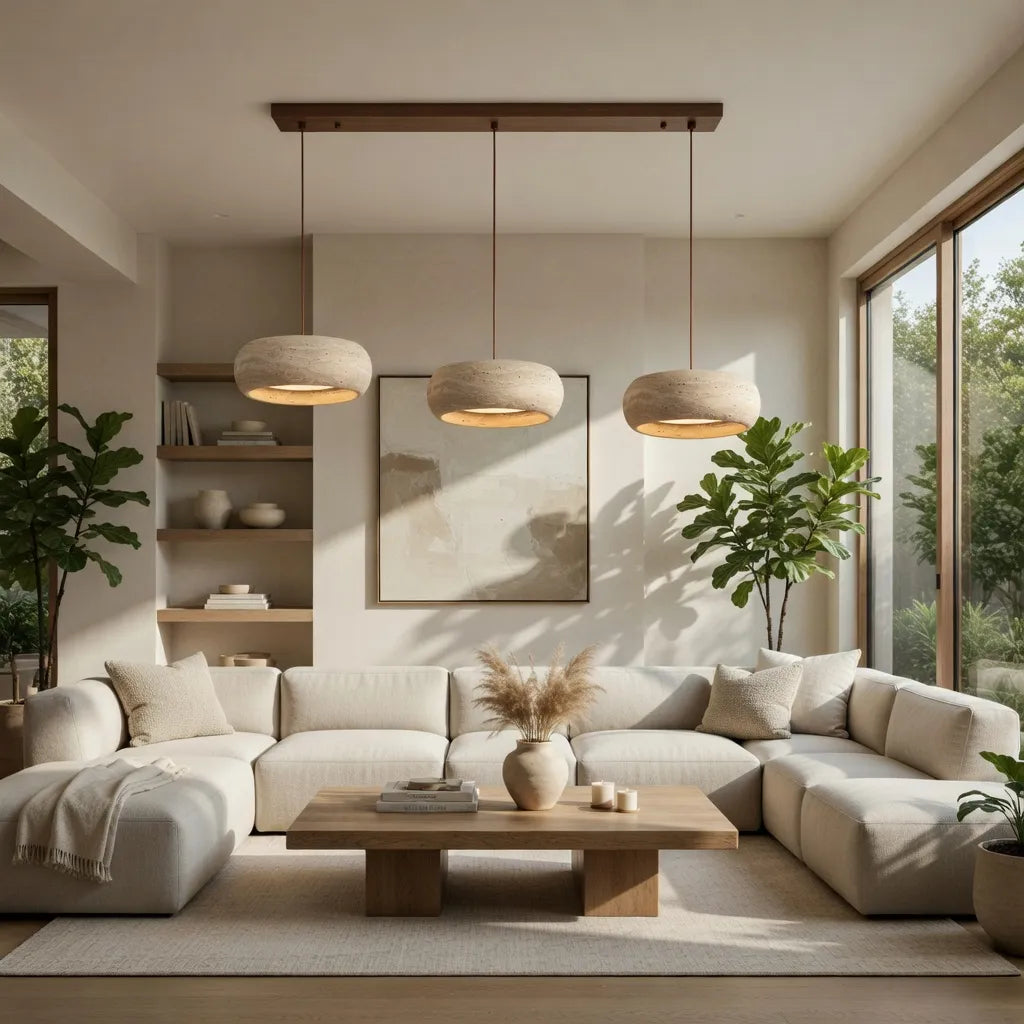 Vetra Travertine Pendant Light