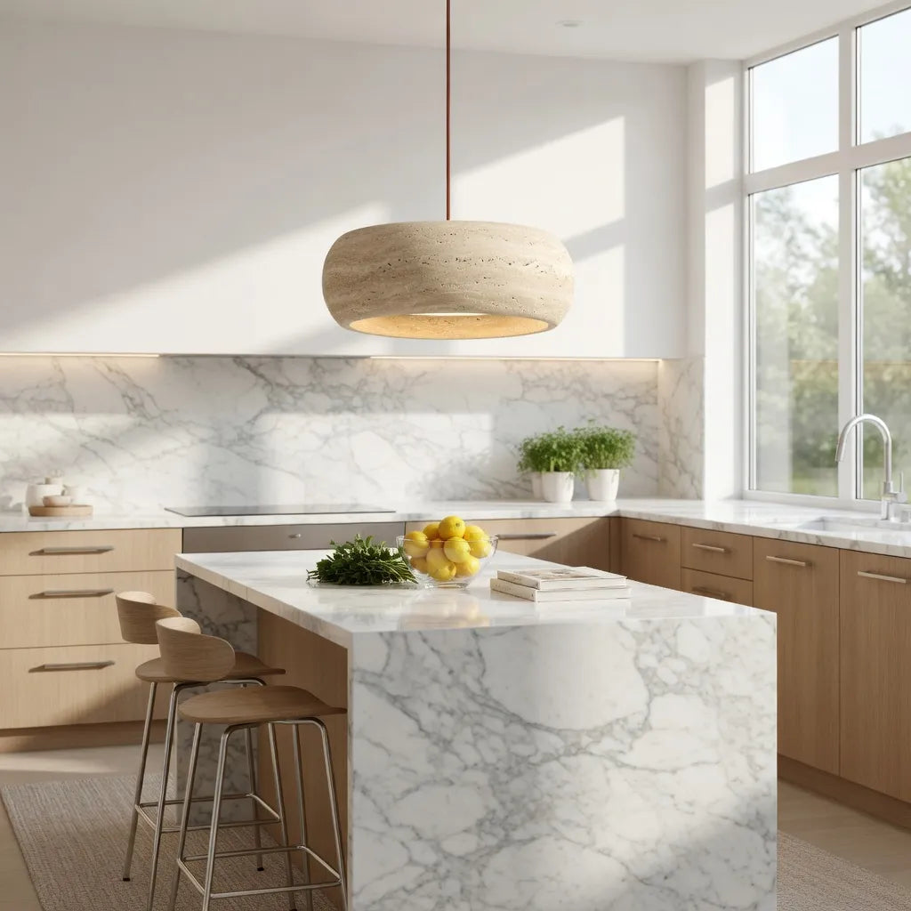 Vetra Travertine Pendant Light