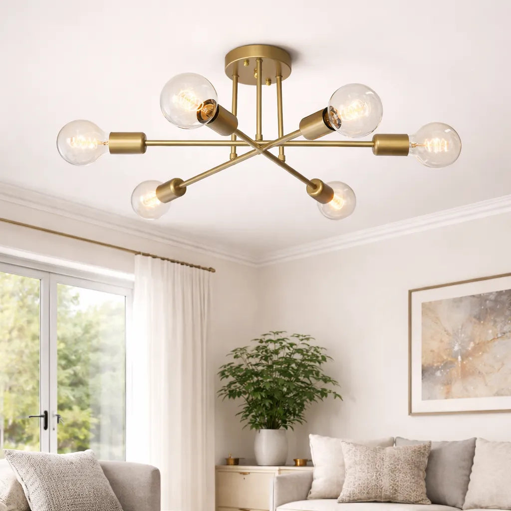 Virex Starburst Semi Flush Mount Ceiling Light