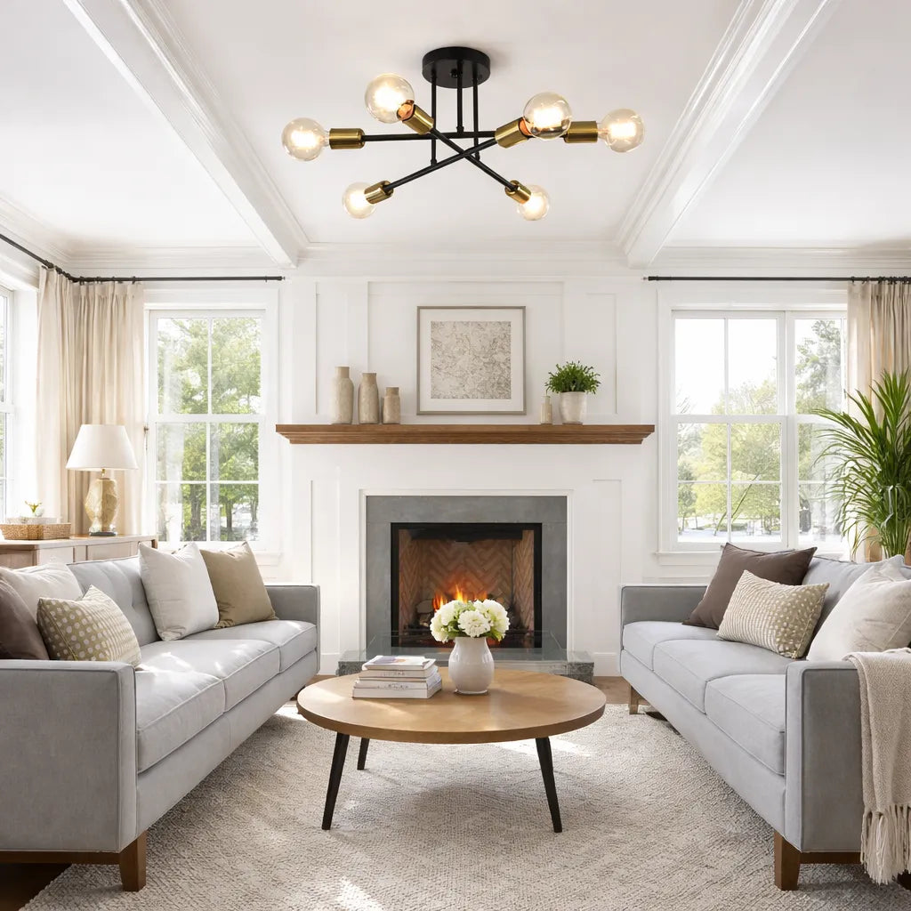 Virex Starburst Semi Flush Mount Ceiling Light