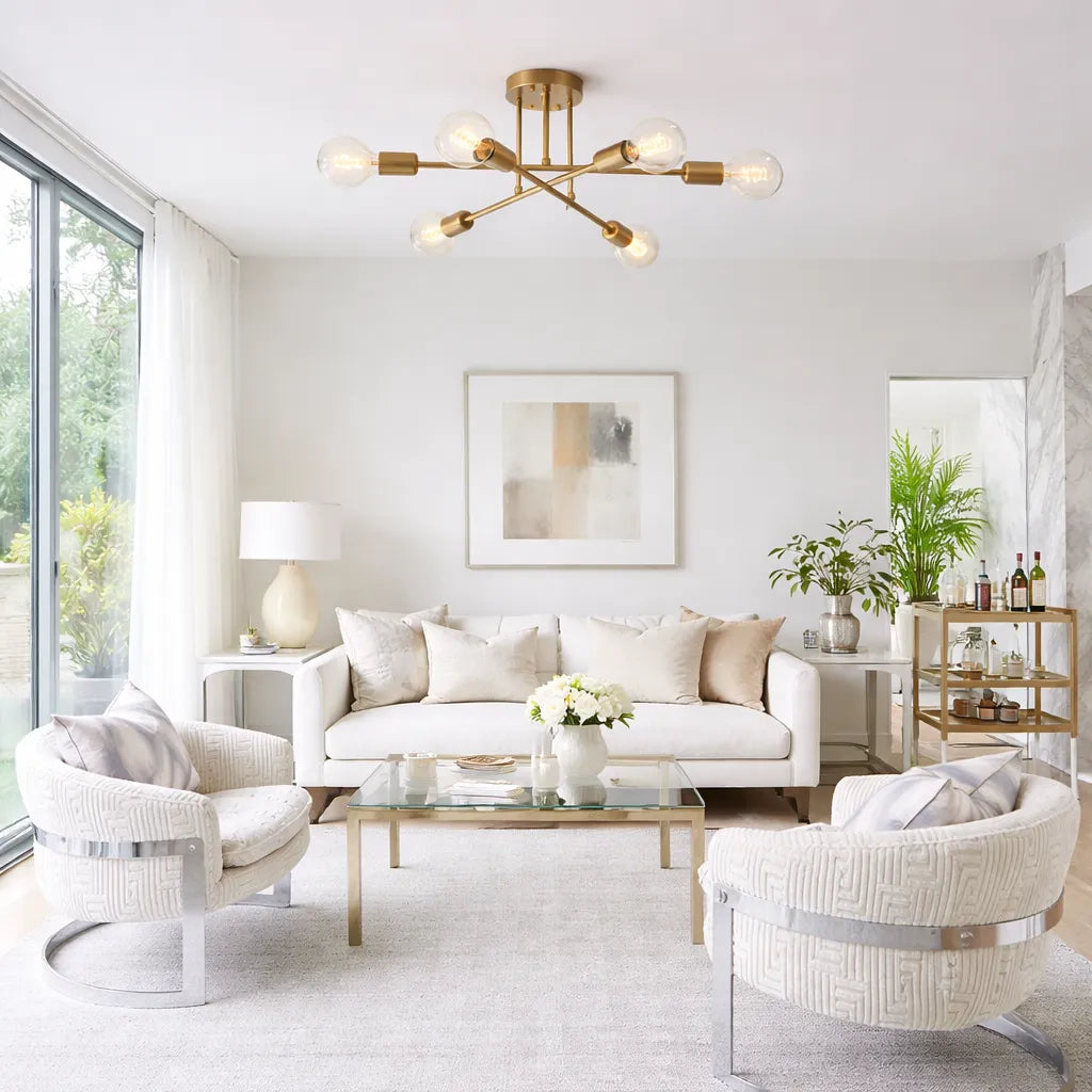 Virex Starburst Semi Flush Mount Ceiling Light