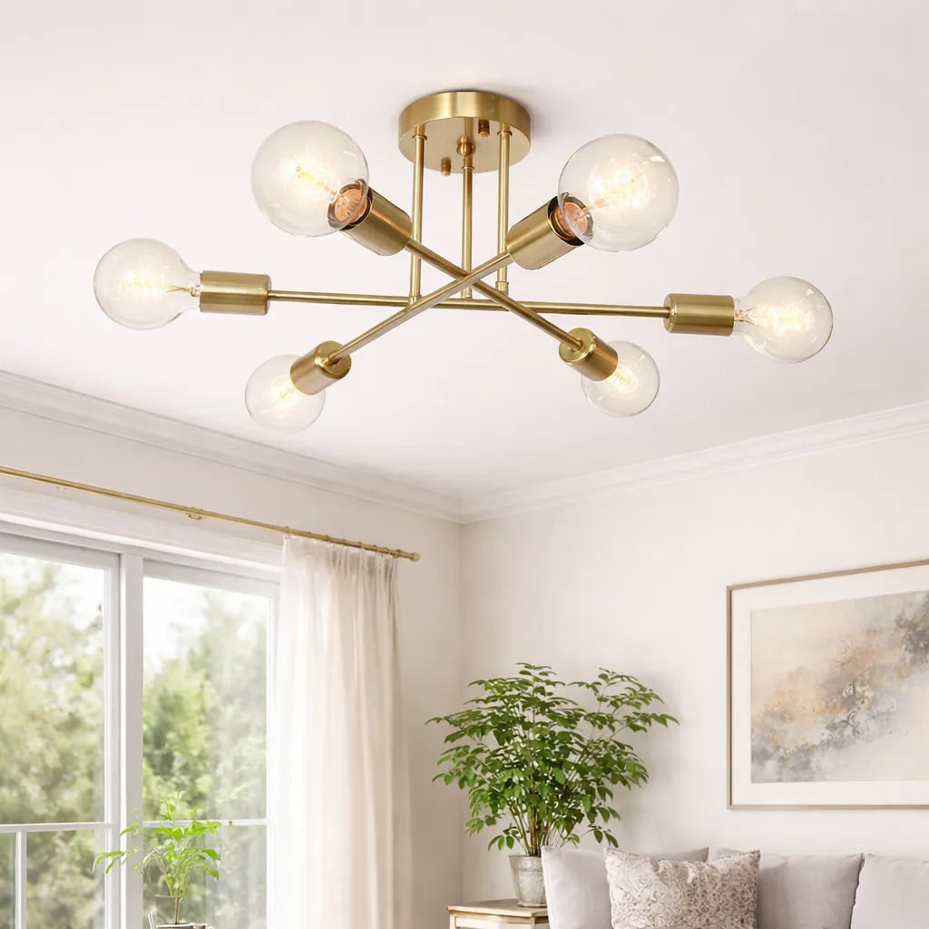 Virex Starburst Semi Flush Mount Ceiling Light