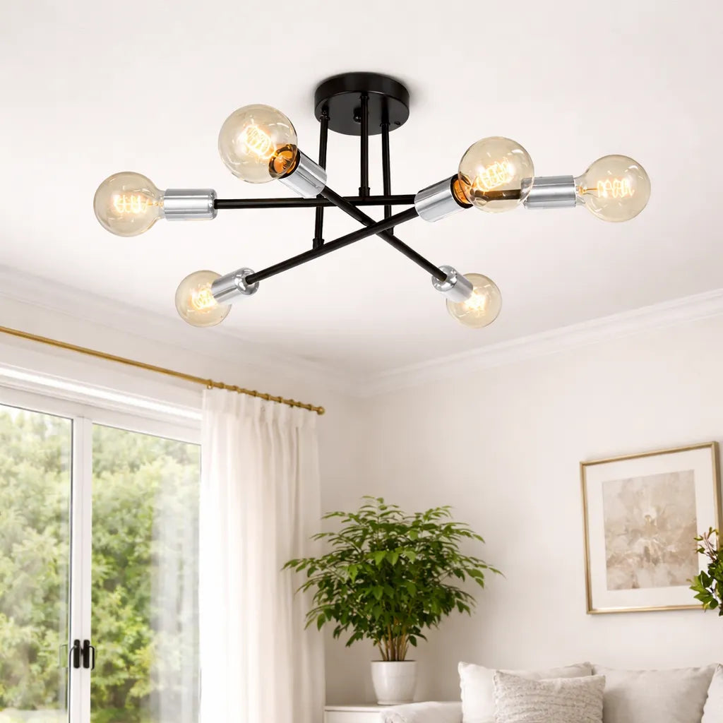 Virex Starburst Semi Flush Mount Ceiling Light